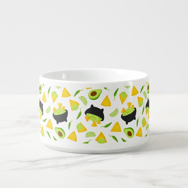 Tortilla Chips and Guacamole Pattern Bowl (Center)