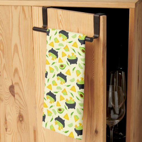Tortilla Chips and Guacamole Pattern Kitchen Towel