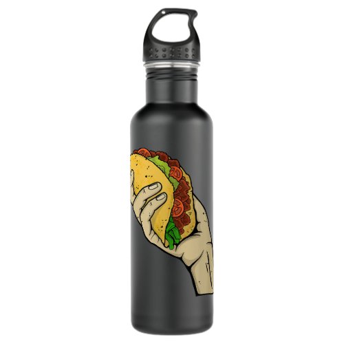 Tortilla Mexican Fast Food Snack Hand Tacos  Stainless Steel Water Bottle