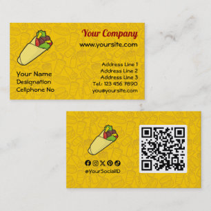 Tortilla Sandwich Wrap Business Card