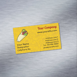 Tortilla Sandwich Wrap Business Card Magnet