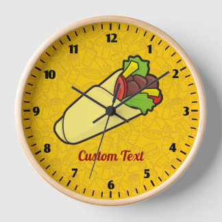 Tortilla Sandwich Wrap Clock