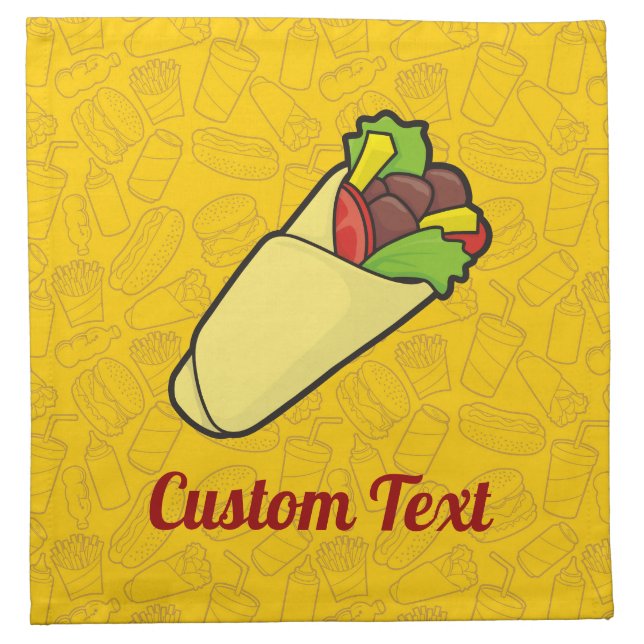Tortilla Sandwich Wrap Cloth Napkin (Front)