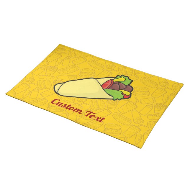 Tortilla Sandwich Wrap Cloth Placemat (On Table)