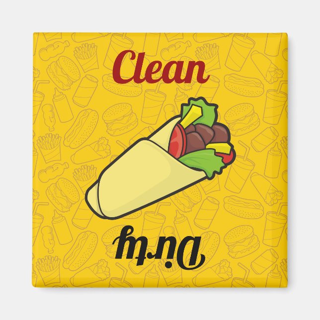 Tortilla Sandwich Wrap Dishwasher Magnet (Front)