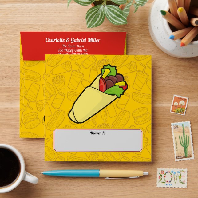 Tortilla Sandwich Wrap Envelope (Desk)