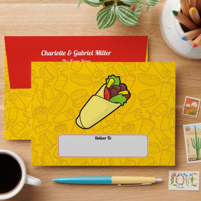 Tortilla Sandwich Wrap Envelope (Desk)