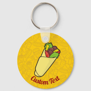 Tortilla Sandwich Wrap Keychain