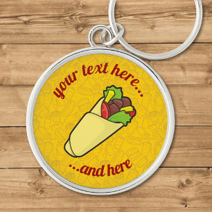 Tortilla Sandwich Wrap Keychain
