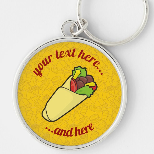 Tortilla Sandwich Wrap Keychain (Front)