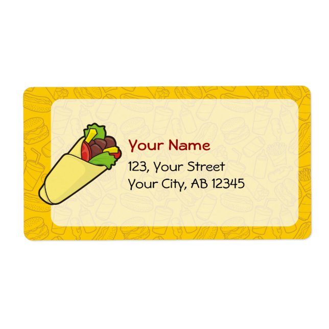 Tortilla Sandwich Wrap Label (Front)