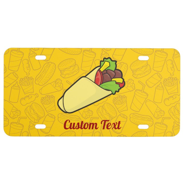Tortilla Sandwich Wrap License Plate (Front)