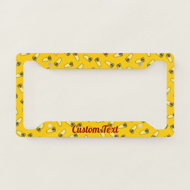 Tortilla Sandwich Wrap License Plate Frame (Front)