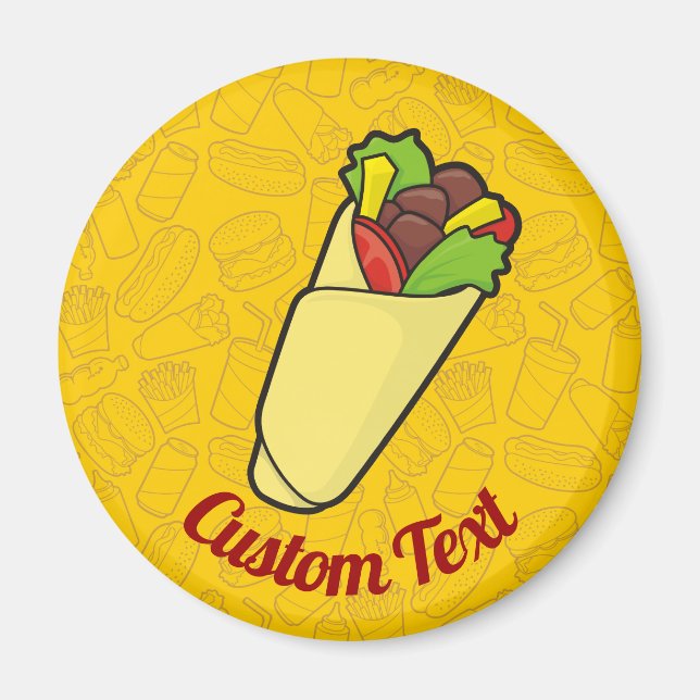 Tortilla Sandwich Wrap Magnet (Front)