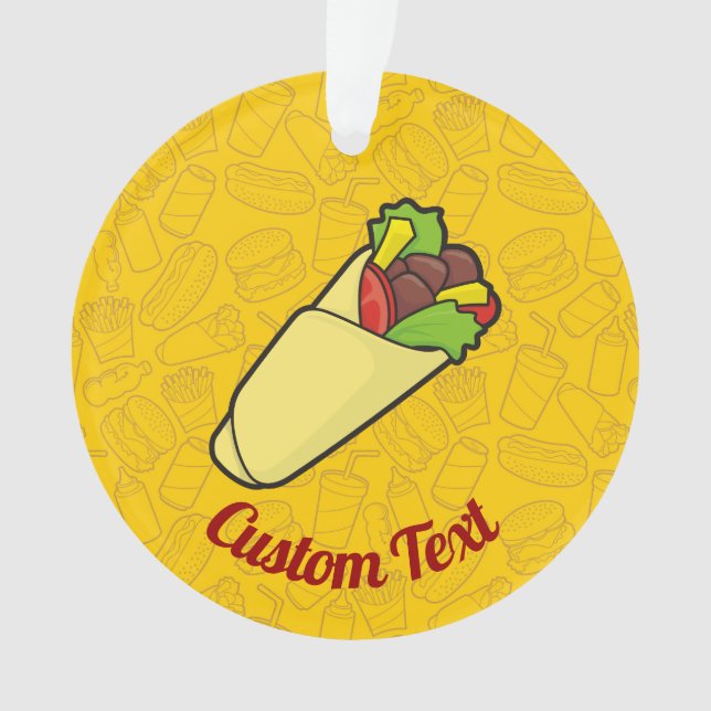 Tortilla Sandwich Wrap Ornament (Front)