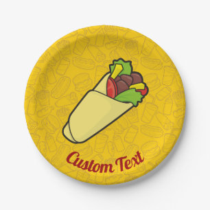 Tortilla Sandwich Wrap Paper Plate