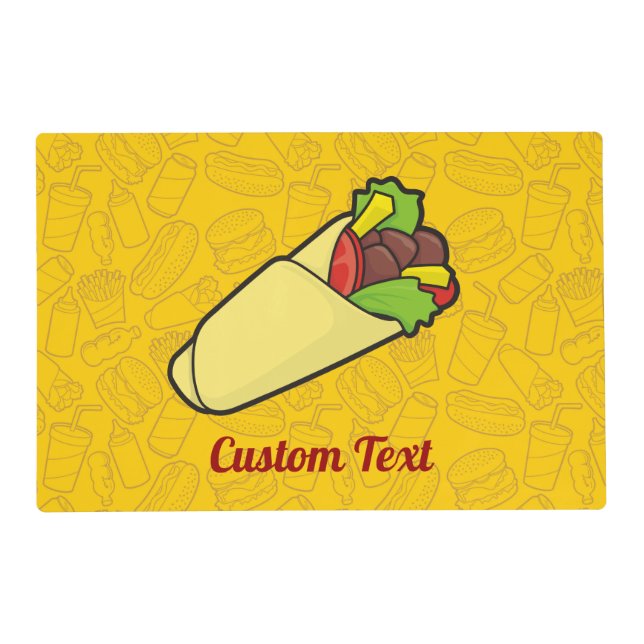 Tortilla Sandwich Wrap Placemat (Front)