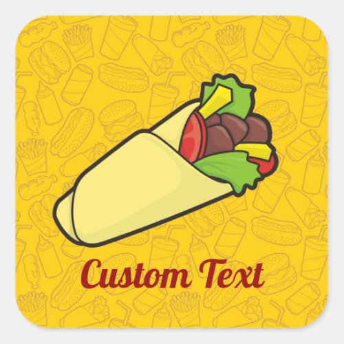 Tortilla Sandwich Wrap Sticker