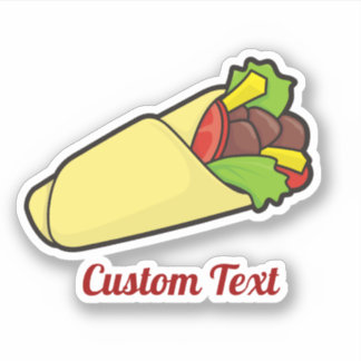 Tortilla Sandwich Wrap Sticker