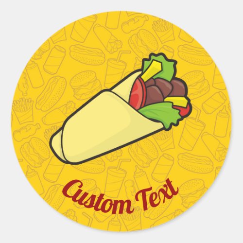 Tortilla Sandwich Wrap Sticker