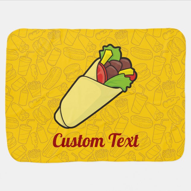 Tortilla Sandwich Wrap Swaddle Blanket (Horizontal)