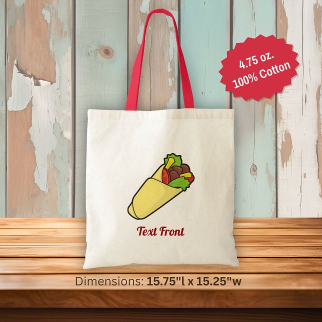 Tortilla Sandwich Wrap Tote Bag (Creator Uploaded)