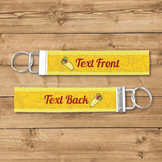 Tortilla Sandwich Wrap Wrist Keychain