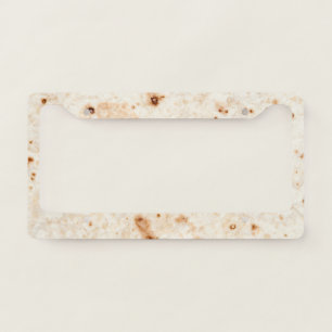 Tortilla shell license plate frame
