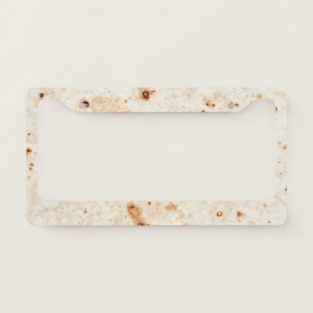 Tortilla shell license plate frame (Front)
