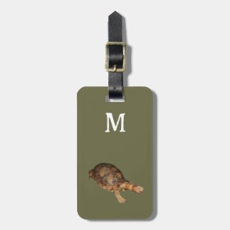   Tortoise - add monogram luggage tag