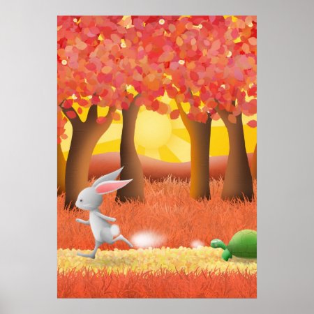 Tortoise And Hare 1 - Poster Print