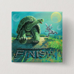 Tortoise and the Hare Art Button