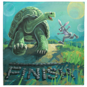 Tortoise and the Hare Art Cloth Napkin