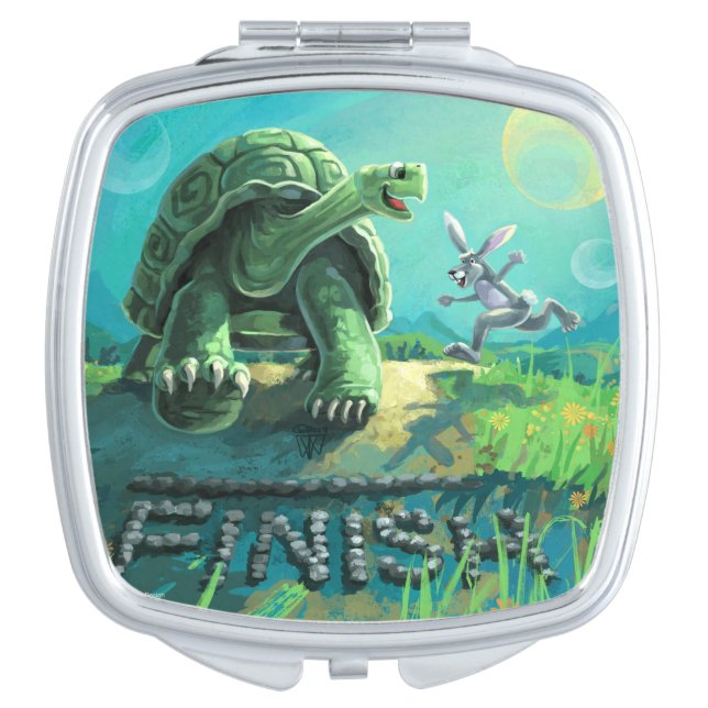 Tortoise and the Hare Art Makeup Mirror (Front)