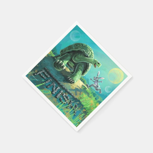 Tortoise and the Hare Art Napkins (Corner)