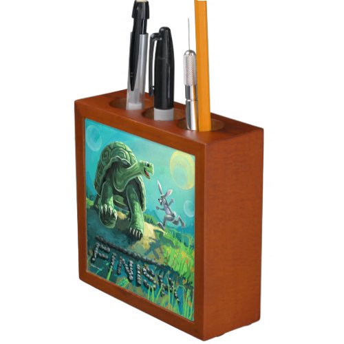 Tortoise and the Hare Art Pencil Holder