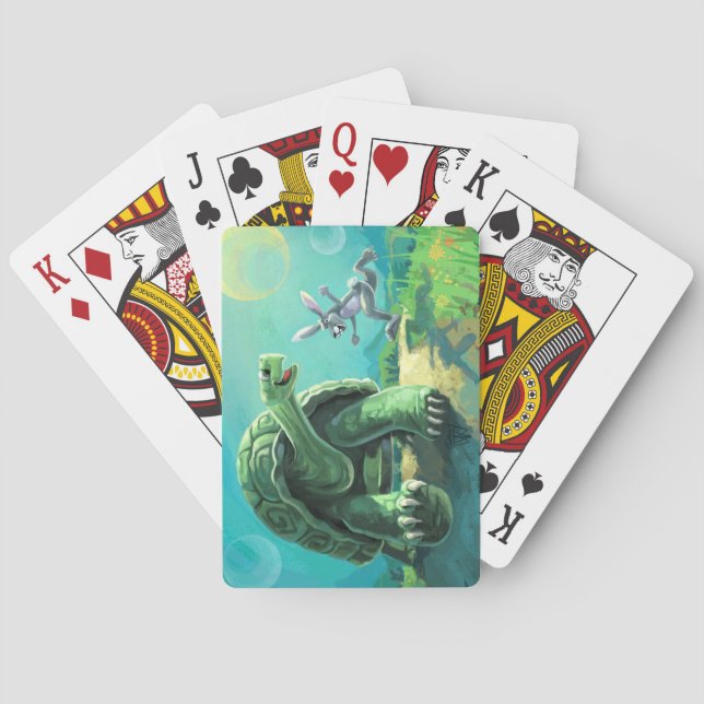 Tortoise and the Hare Art Poker Cards (Back)
