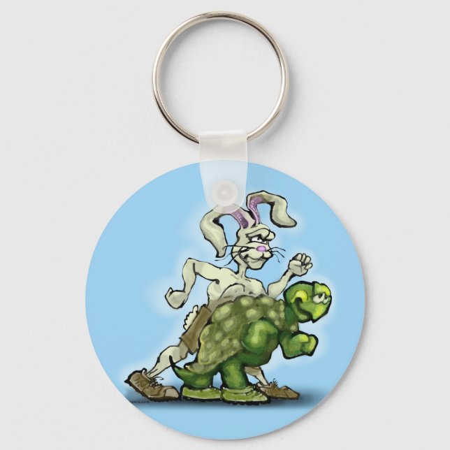 Tortoise and the Hare Keychain (Front)