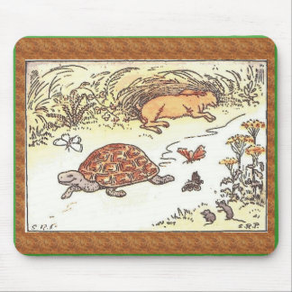 Tortoise and the hare mouse pad