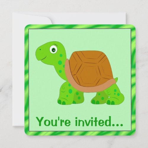 Tortoise Birthday Invitation