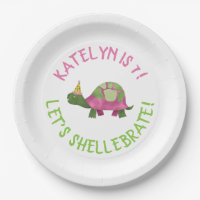 Tortoise Birthday Party Plates - Turtle Birthday