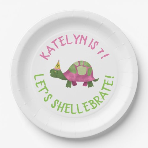 Tortoise Birthday Party Plates _ Turtle Birthday
