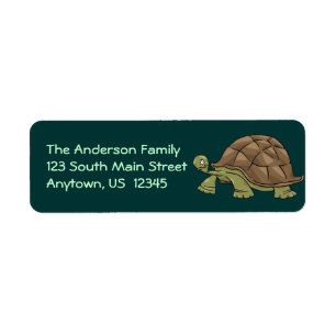 Tortoise Cartoon Label