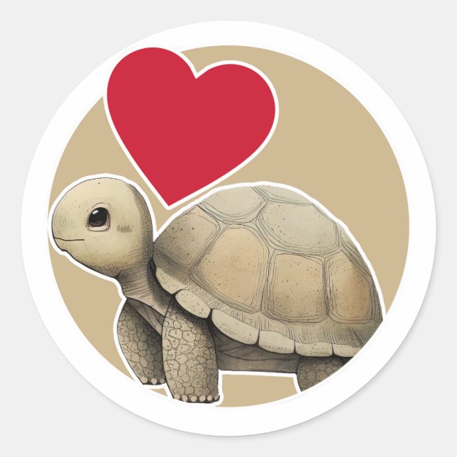 Tortoise Classic Round Sticker (Front)