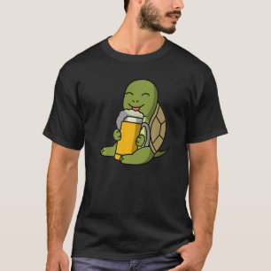 Tortoise Drinking Beer Pet T-Shirt