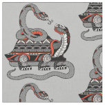 Tortoise entwined together with a snake fabric