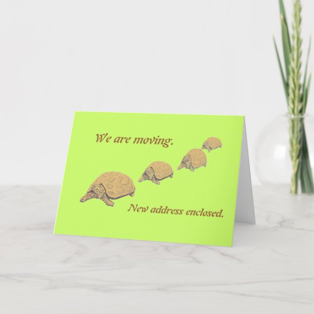 Tortoise Family Moving card (Front)