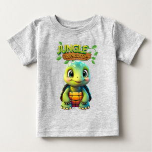 Tortoise Fun Box Turtle Whimsical Zoo Animal 🐢 Baby T-Shirt