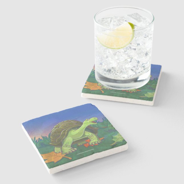 Tortoise Gifts & Accessories Stone Coaster (Side)