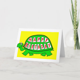 Tortoise Happy Birthday Card
